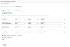 Cómo personalizar los nombres y las condiciones del agrupamiento de keywords